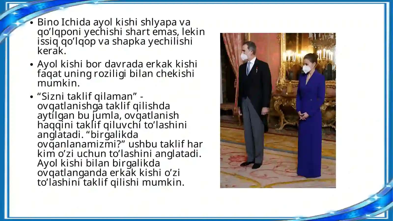 Diplomatik etiket qoidalari 4