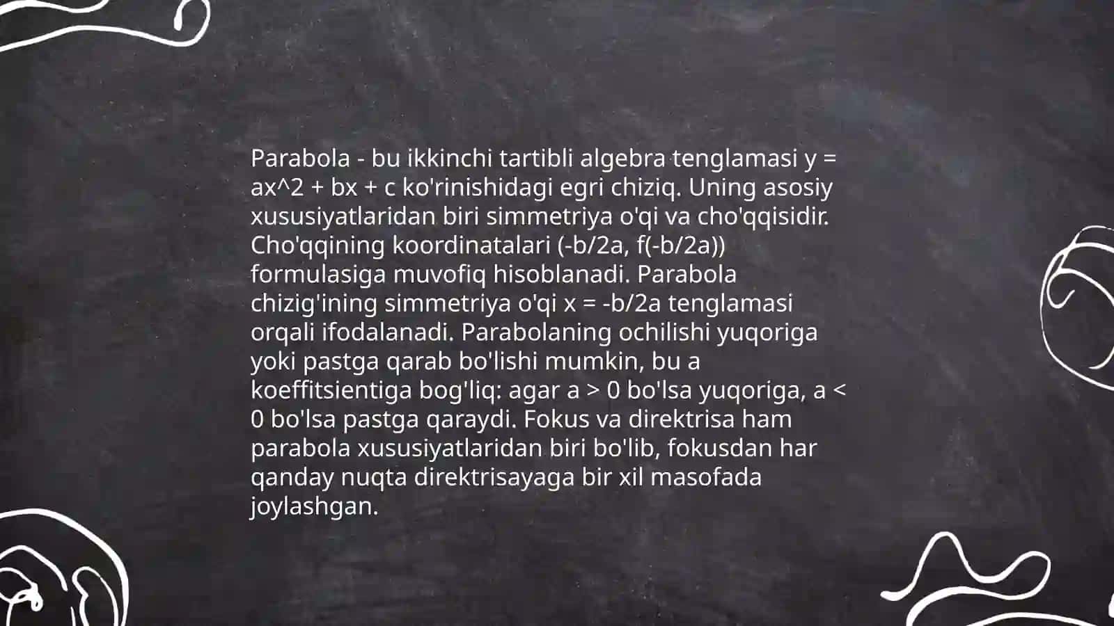 Ikkinchi darajali boʻlaklar 4