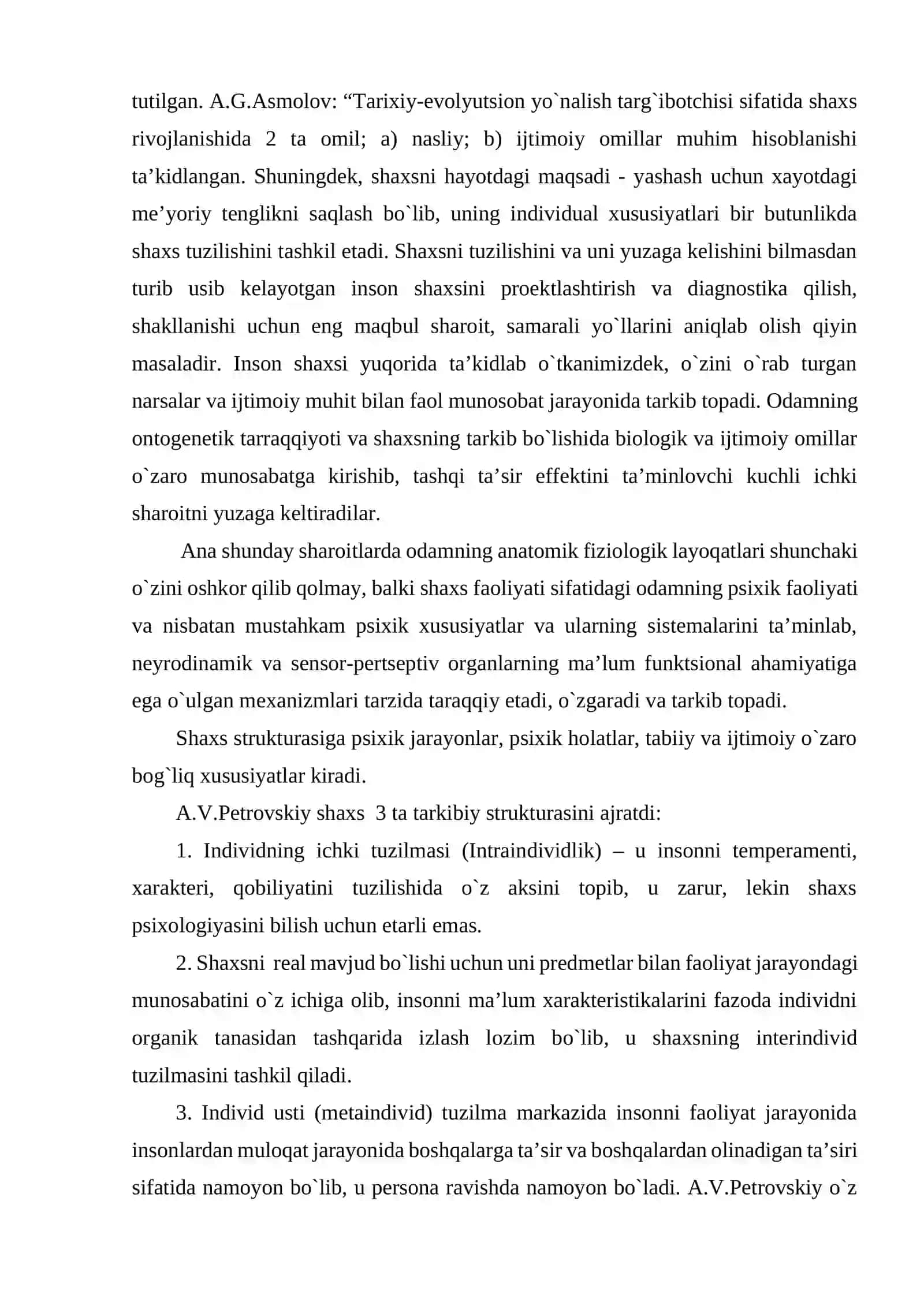 Rus psixalogiyasida shaxs yondashuvlari 4