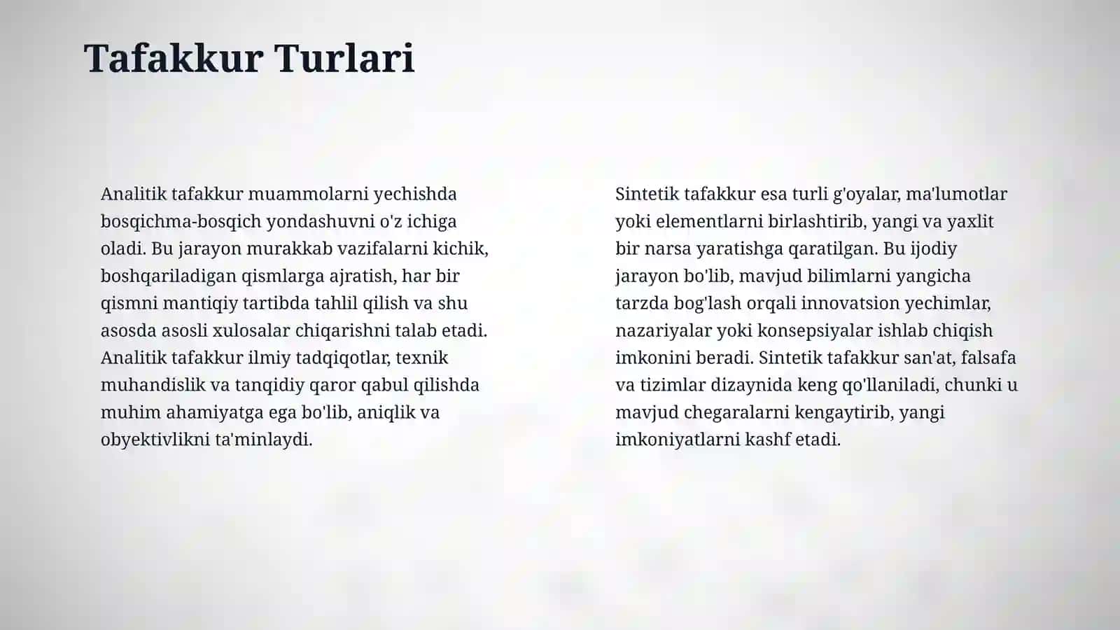 Mavzu:Tafakkur va Nutq 4