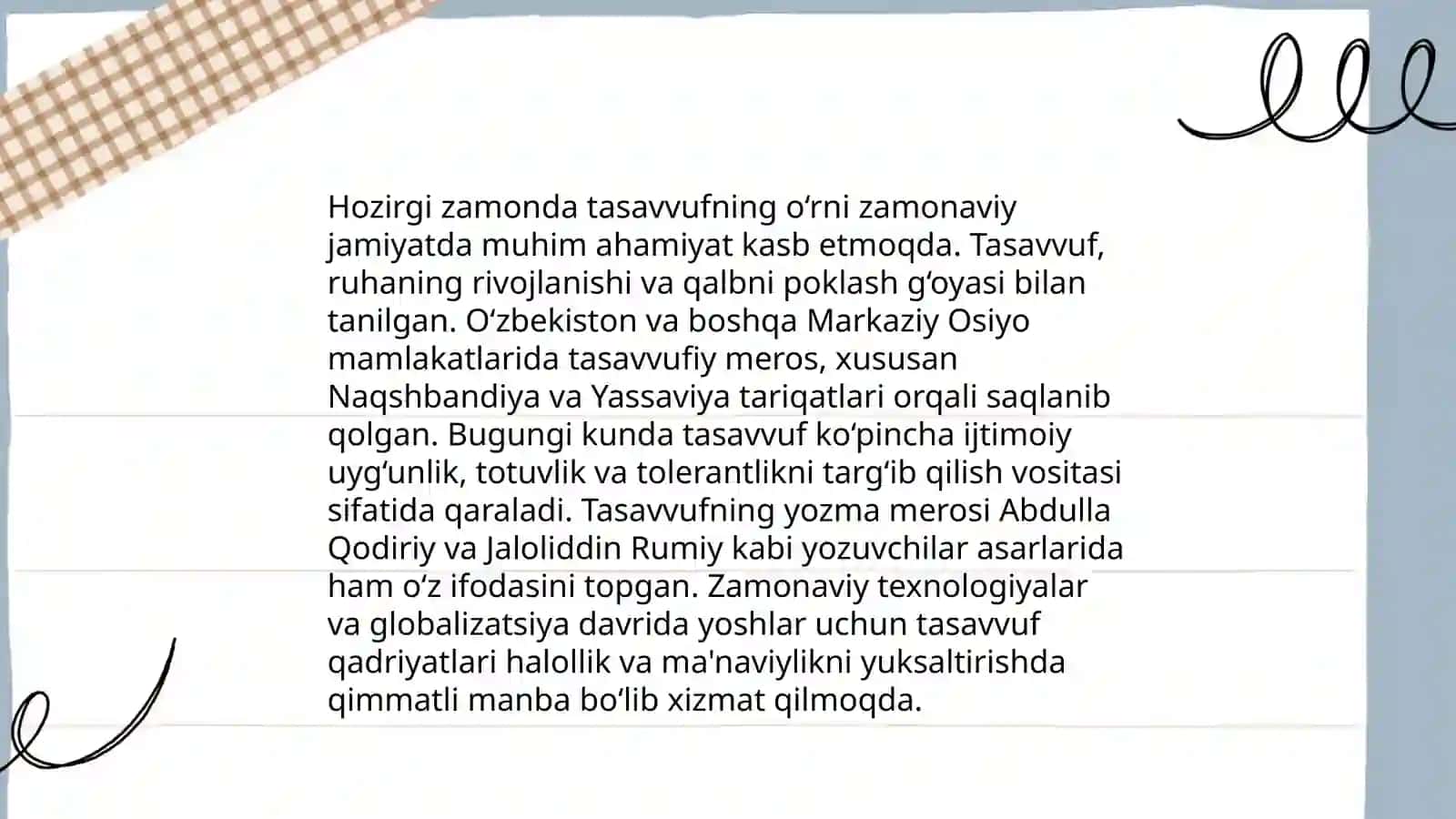 Tasavvuf va hozirgi zamon 4