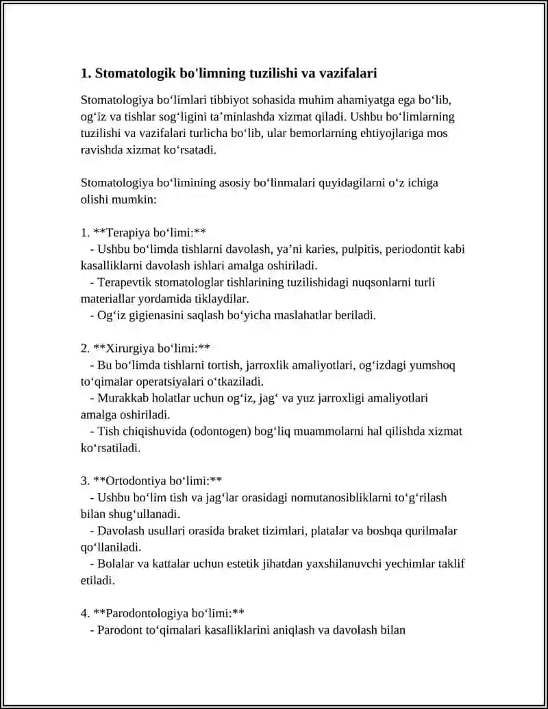STOMATOLOGIK BO'LIM 4