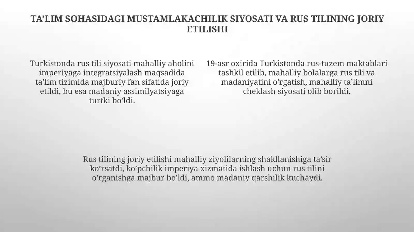 Turkistonda Ta'lim va Madaniyat sohasidagi Mustamlakachilik Siyosati 4