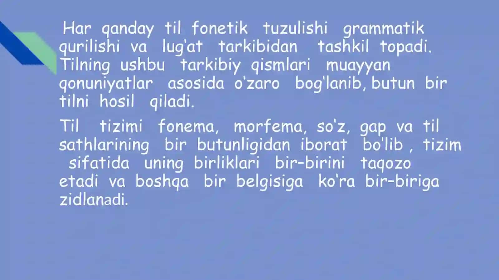 Til sathlari  va sathlarga ajratish tamoyillari 4