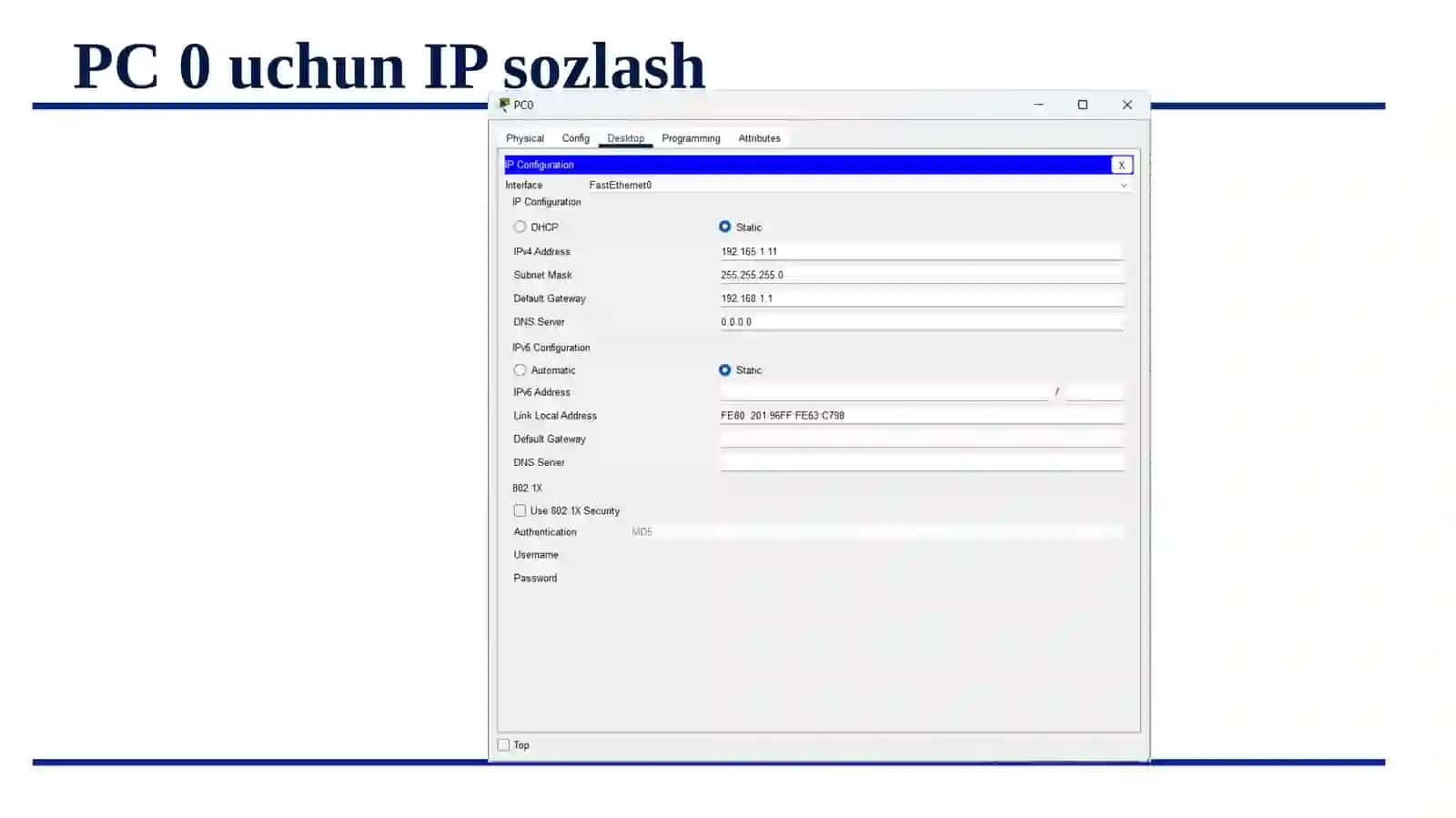 OSPF protokoli. Ethernet kommutasiya asoslari 4