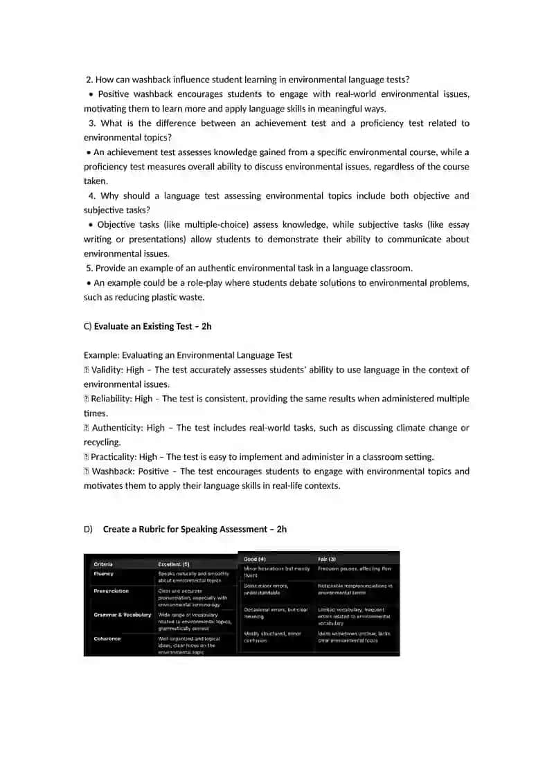 Principles of Language Assessment and Test Design 4