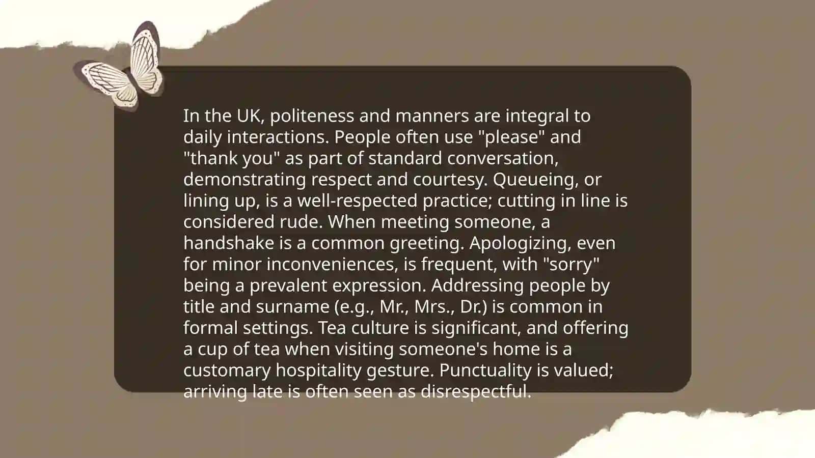 Cultural differences in UK 4