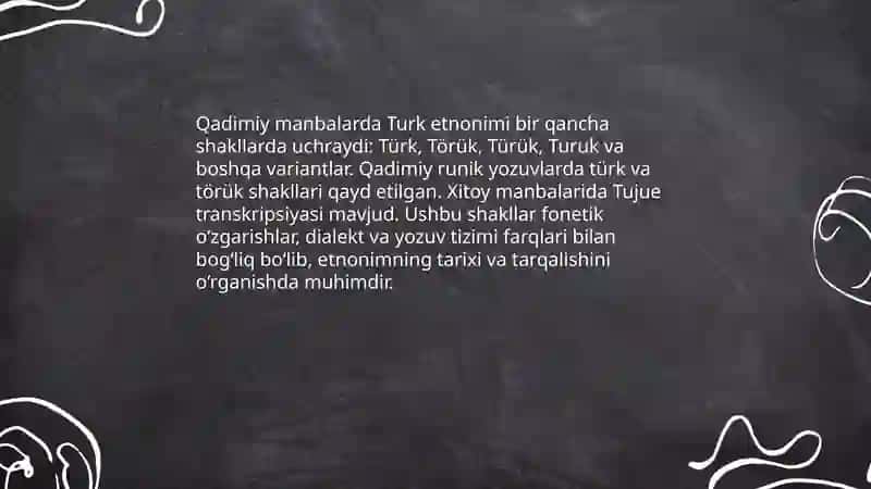 Qadimgi turkiy etnonimlar. Turk etnonimi 4