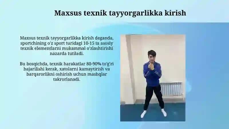 Maxsus harakat tayyorgarligi 4