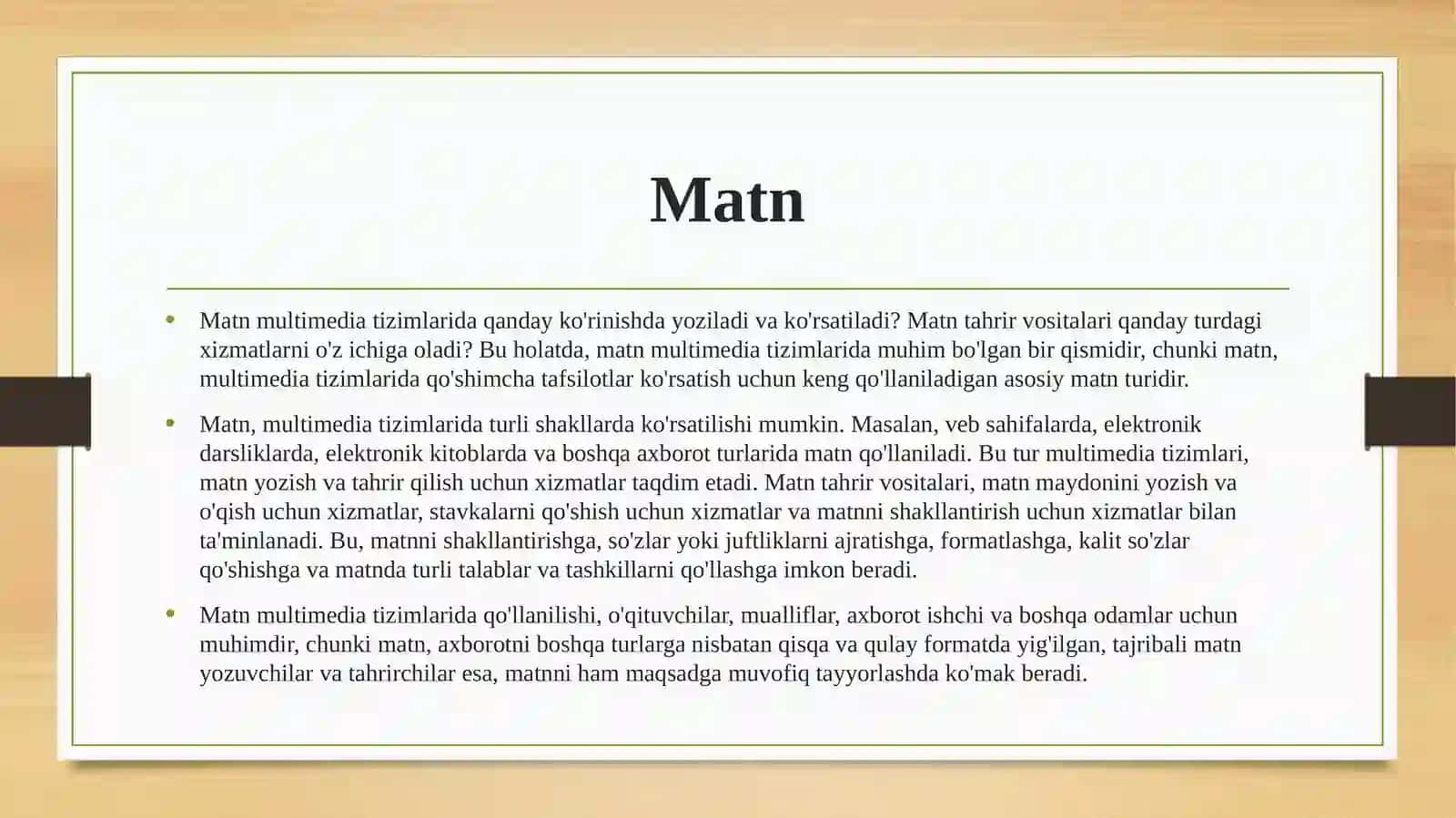 Multimediatexnologiyalarining tarkibi va tuzilishi 4