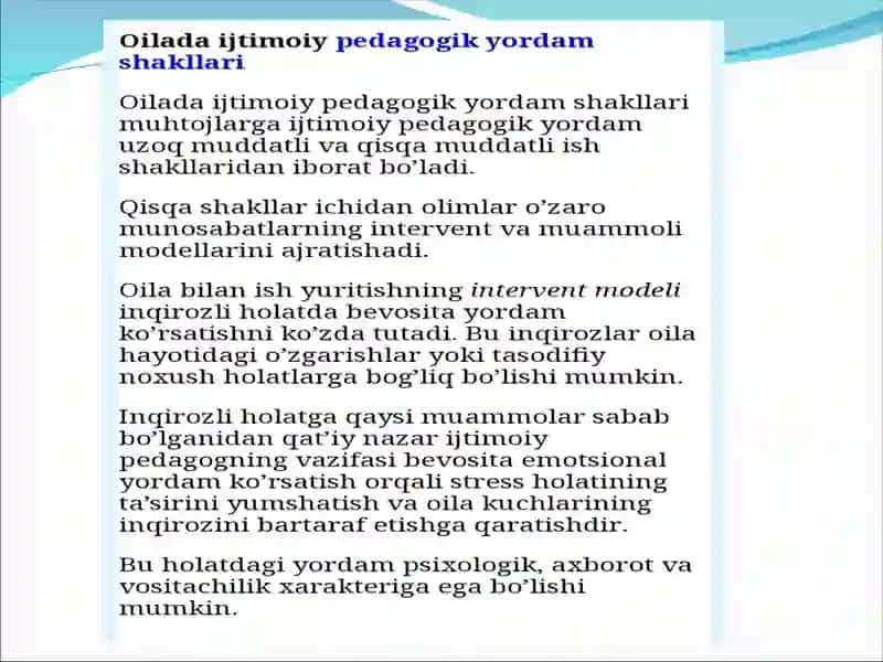 Oila ijtimoiy pedagogik jarayon 4
