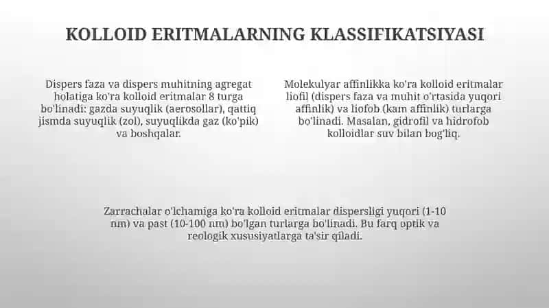 Biologik jarayonlarda kolloid eritmalar 4