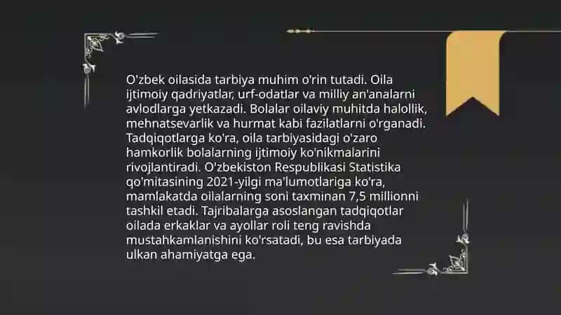 Oila va an'analar 4
