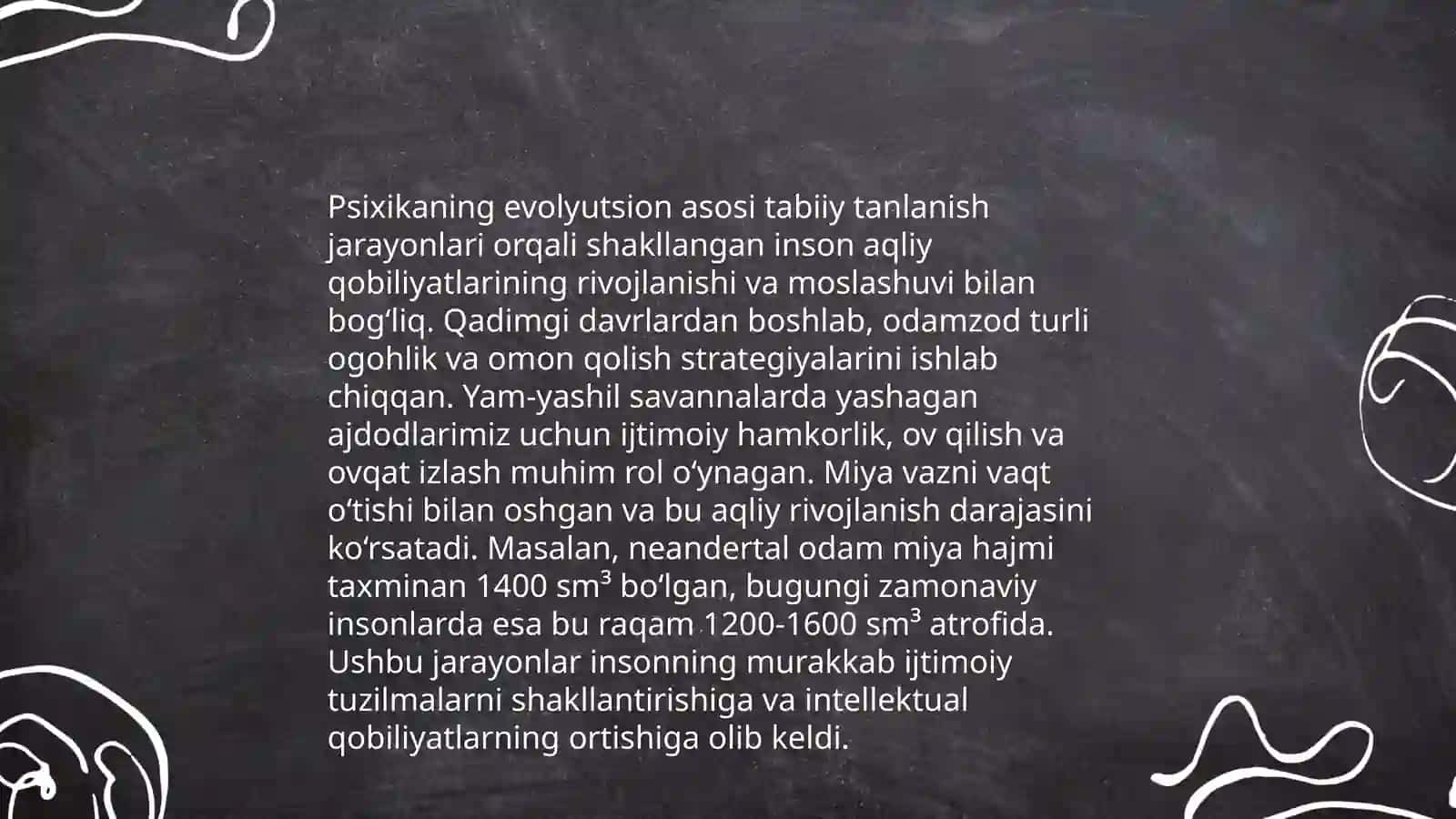 Psixika evolyutsiya va vujudga kelishi 4