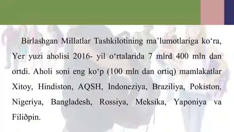 Yer yuzi aholisi, irqlar. 4