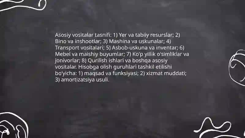 Buxgalteriya tashkilotlarida asosiy vositalar va nomoddiy aktivlar 4