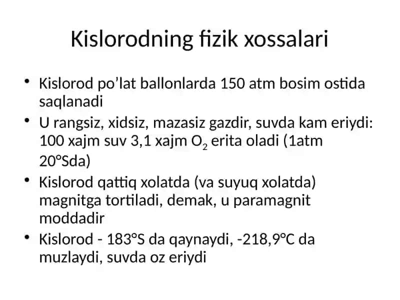 Kislorod va uning birikmalari 4