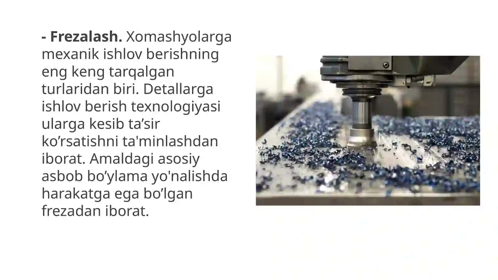 MEXANIK ISHLOV BERISH TEXNOLOGIK JARAYONI 4