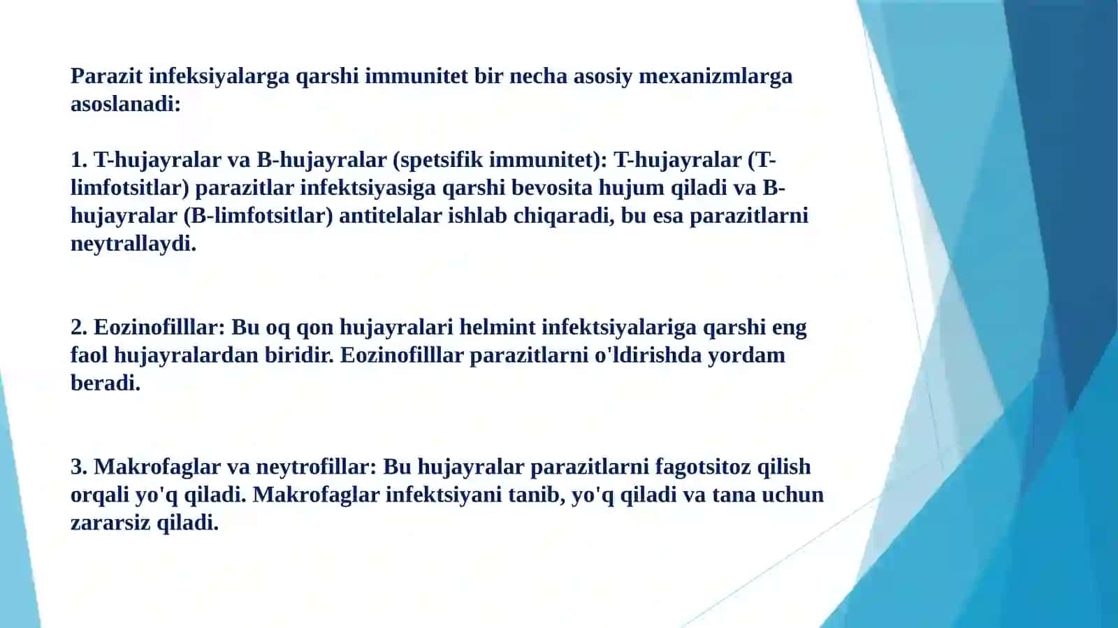 Parazit infeksiyalarga qarshi imunitet 4