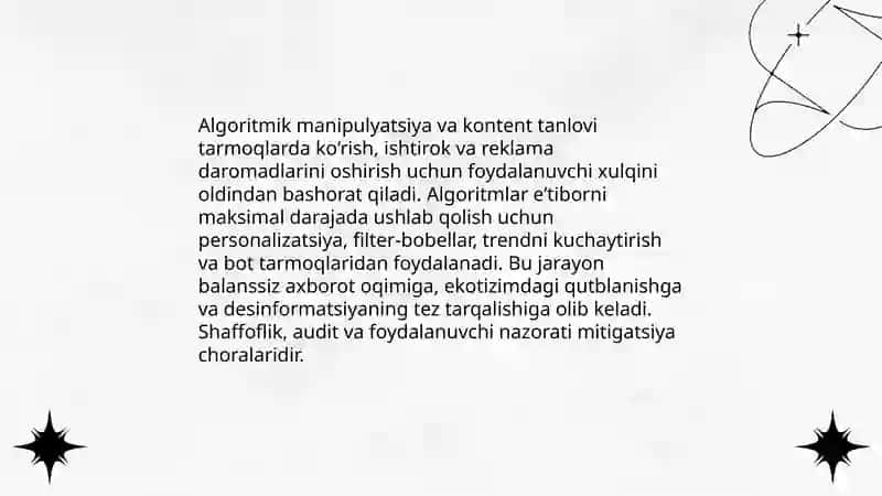 Ishtimoiy Tarmoqlar: Manipulyatsiya Maydoni Sifatida 4