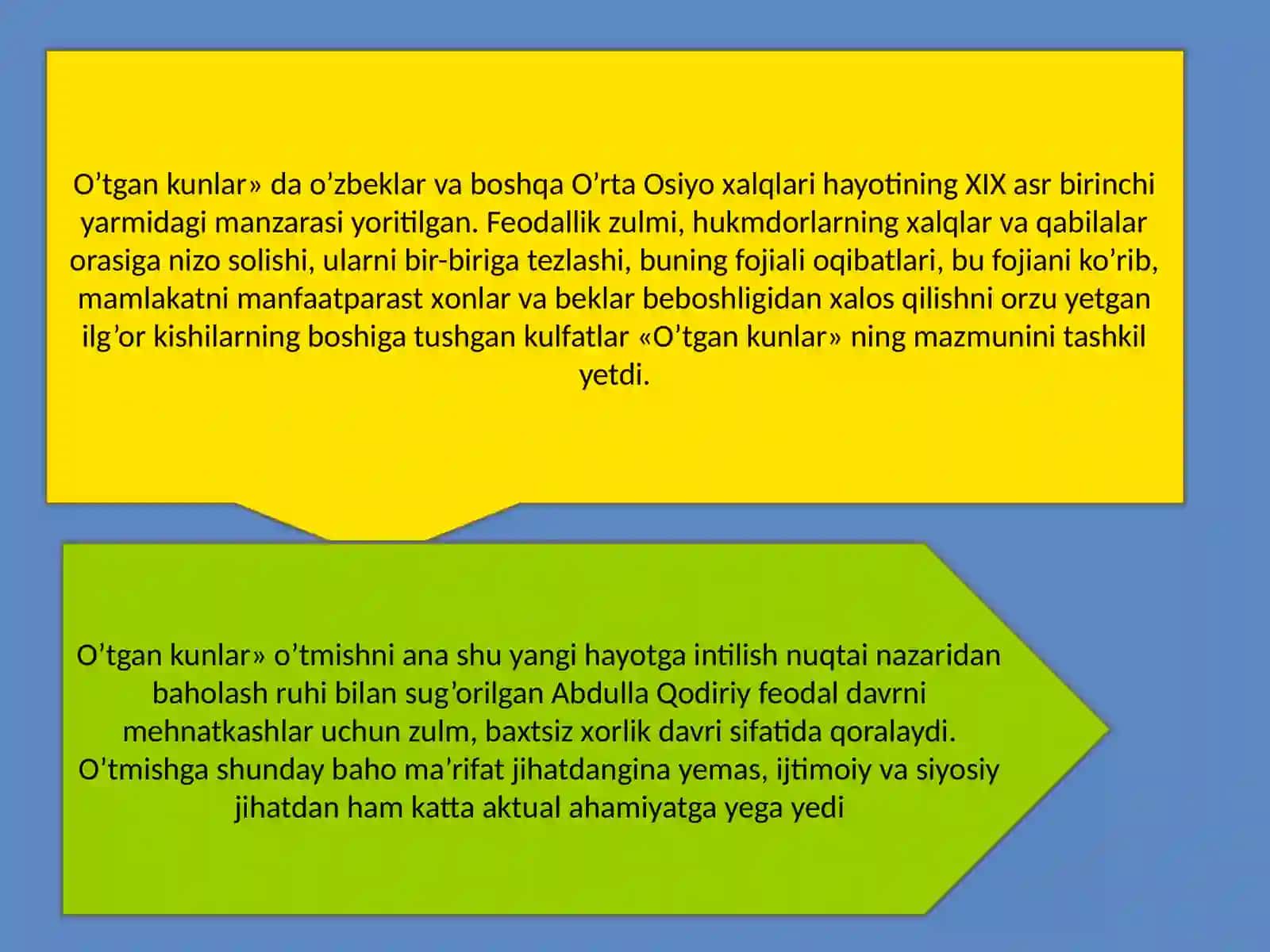O‘tgan kunlar asarida avtor nutqi va uning xususiyatlari 4