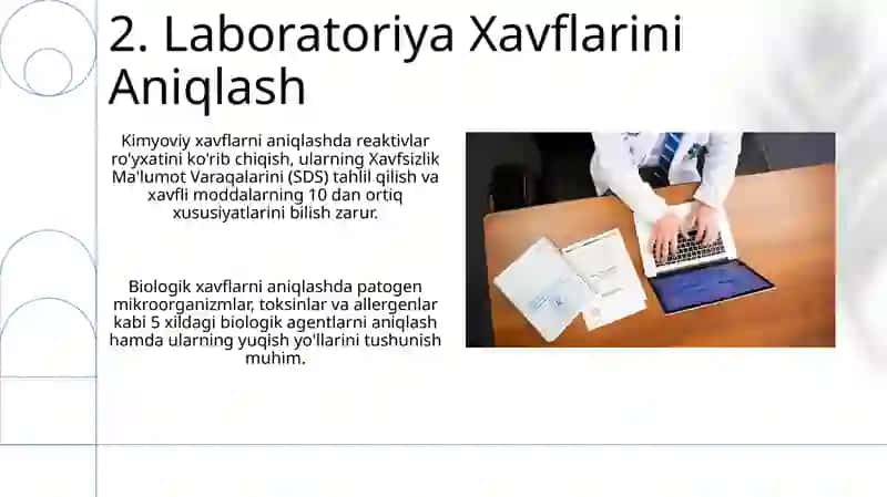 Oʻquv labaratoriyalarida mehnat xavfsizligi 4