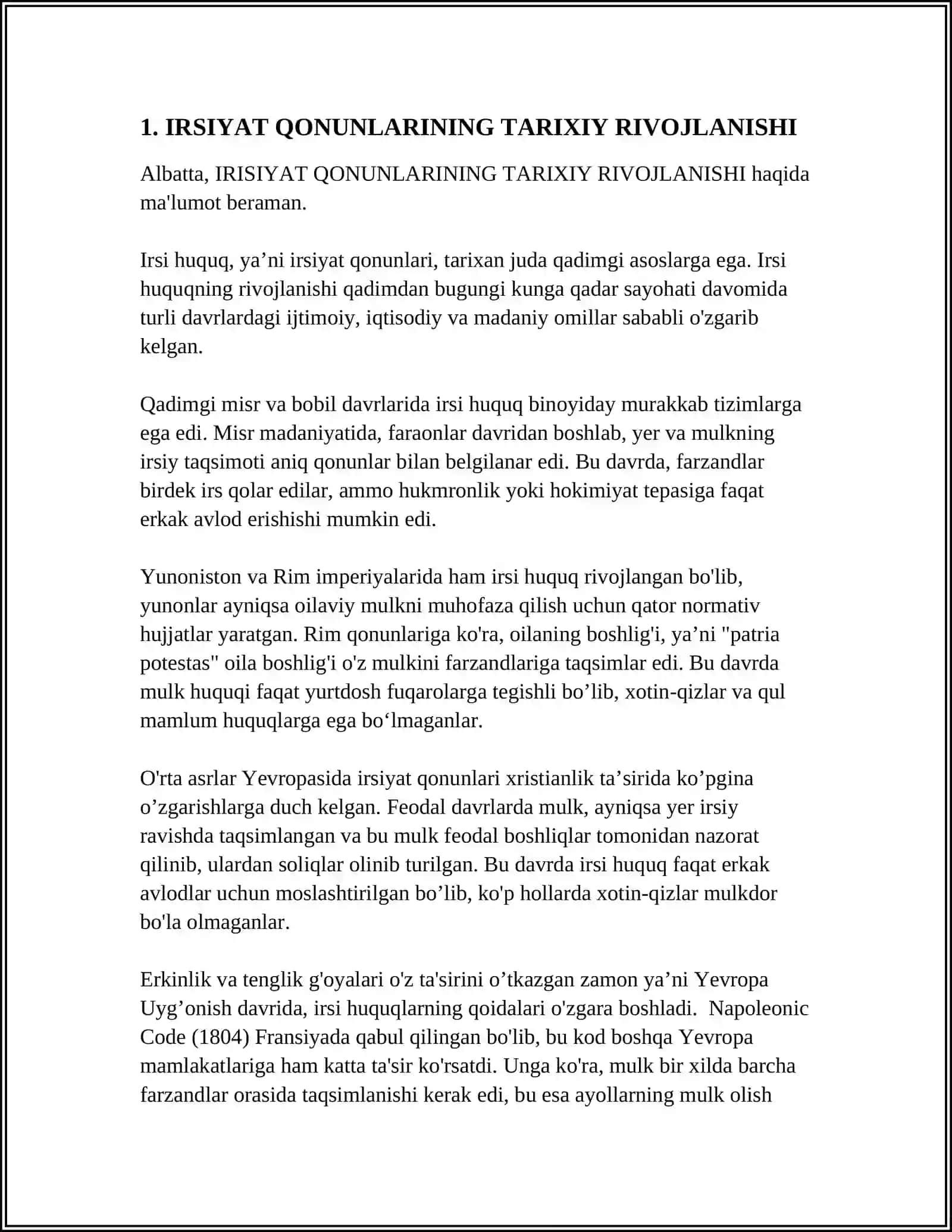 IRSIYAT QONUNLARI 4