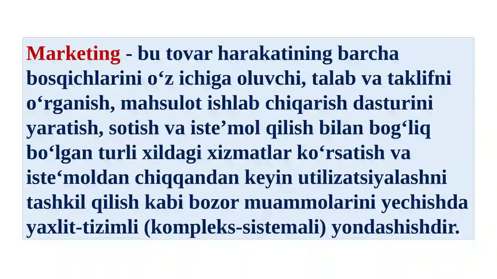 Sanoat korxonalarida marketing 4