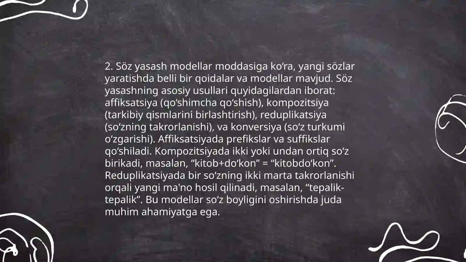 Ózbek tili derivatsiyasi 4