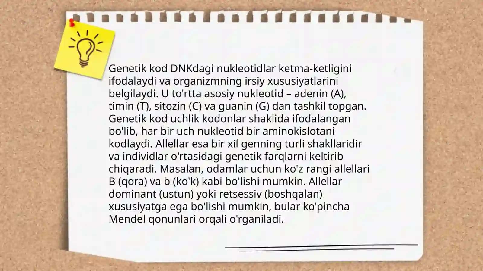 Allel genlarning oʻzaro taʼsiri 4