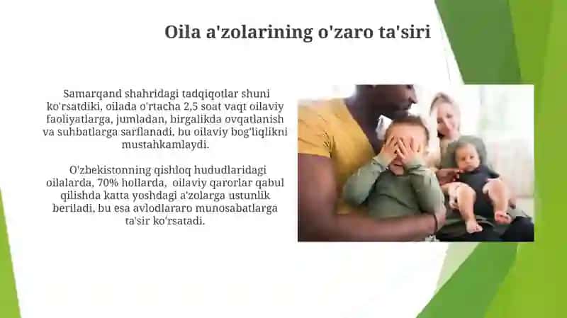 Oilaviy xulq-atvor shakllari 4