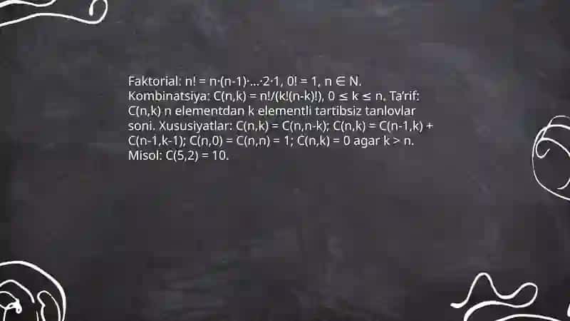 Asosiy kombinatsiyalar 4