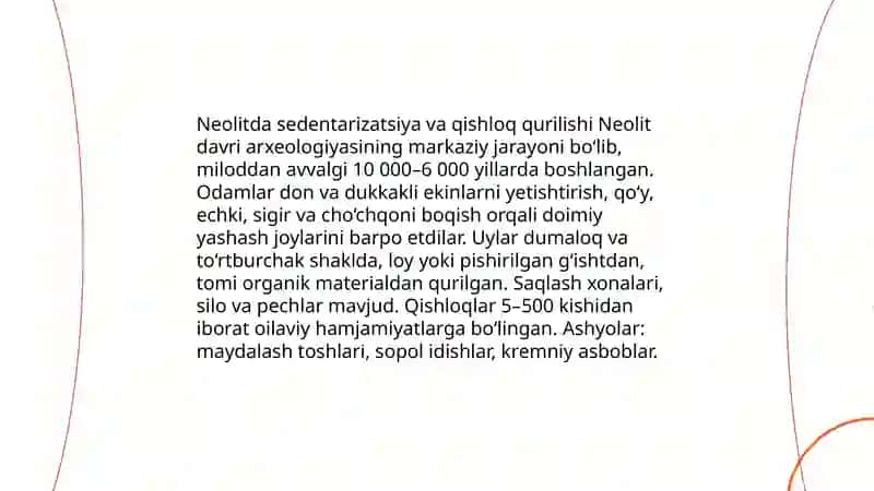 Neolit davri arxeologiyasi 4