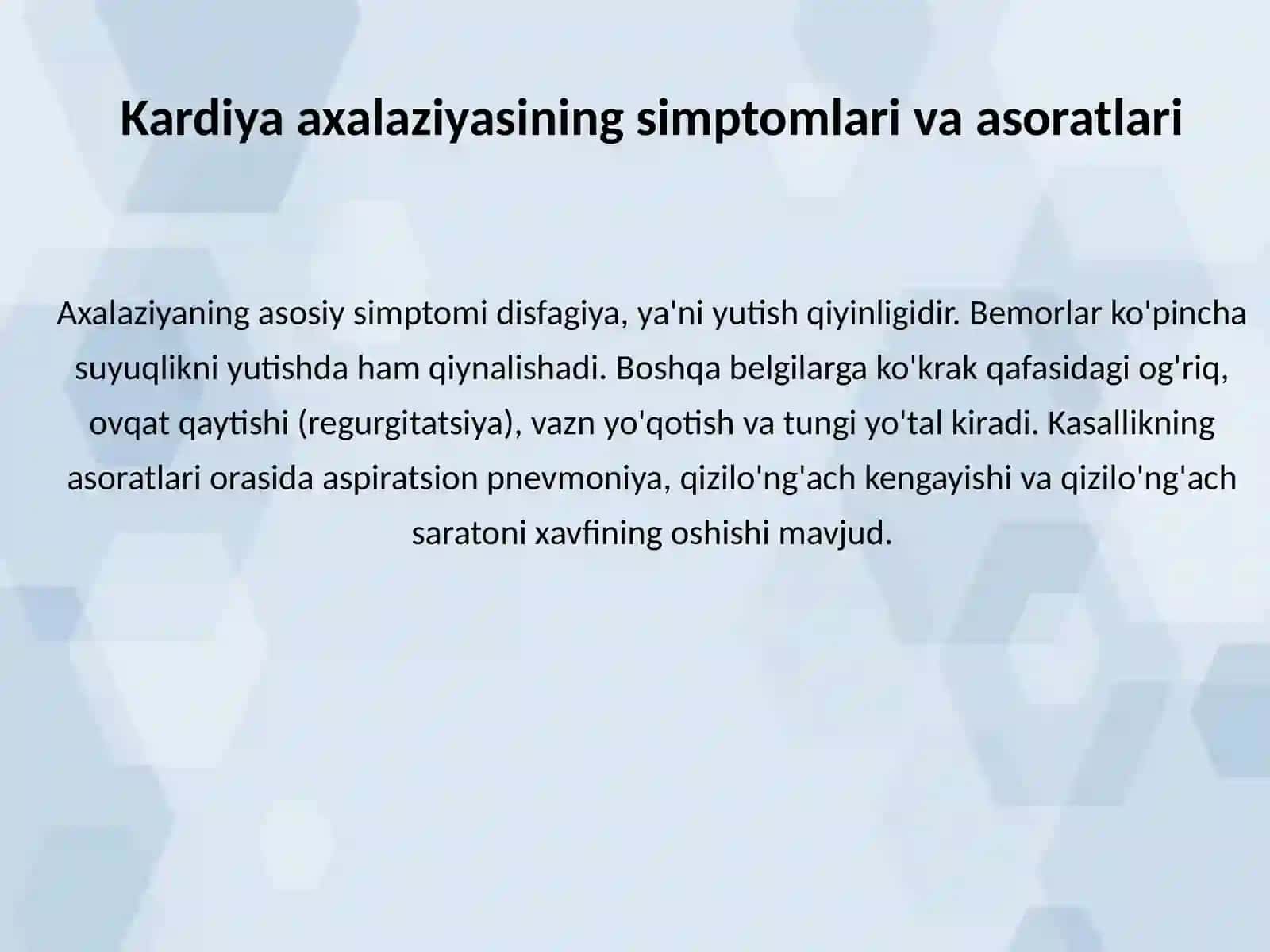 Kardiya axalaziyasi. Gastroezofageal refluks kasalligi 4