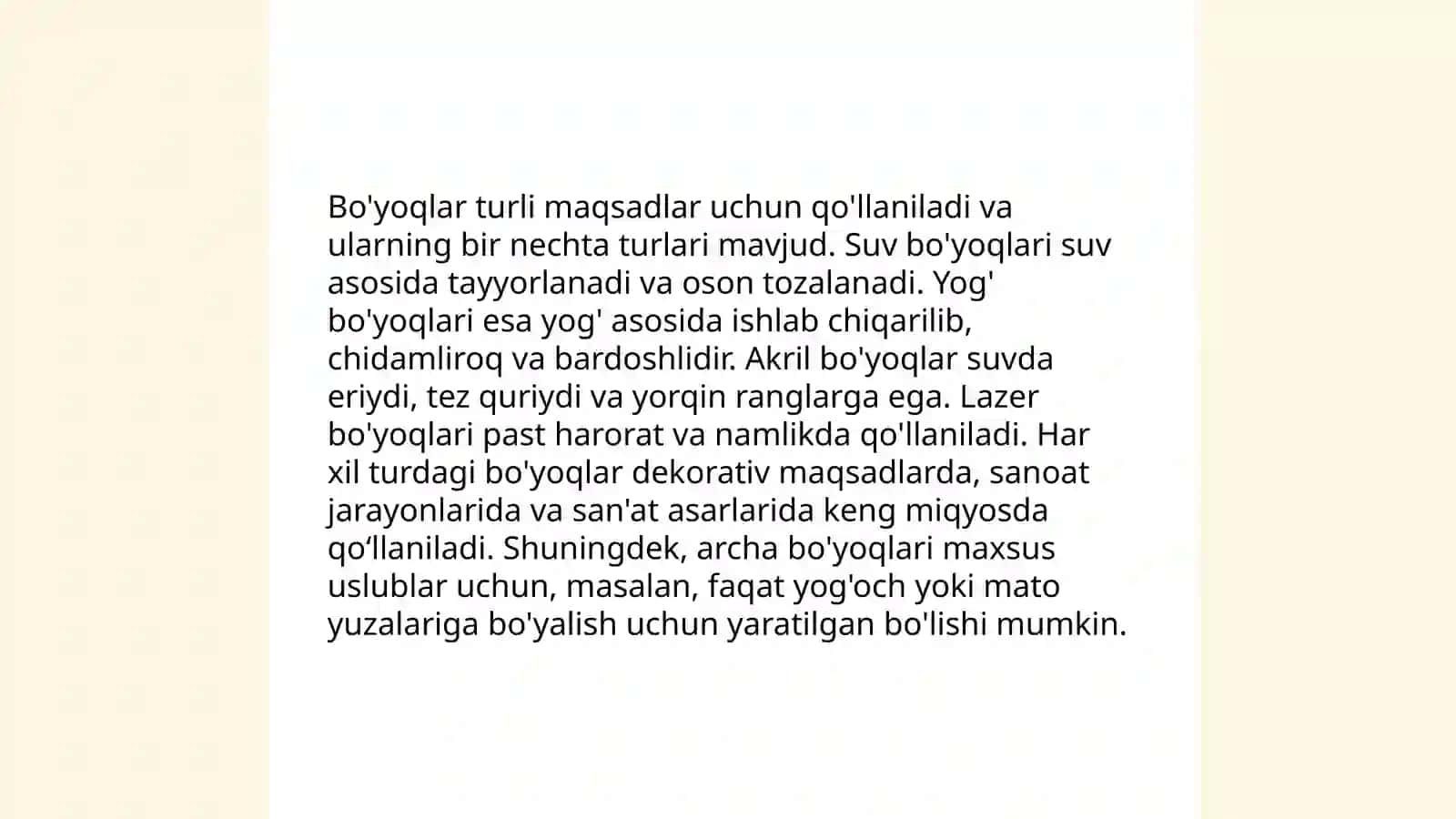 Kimyoviy bo'yoqlar tarixi 4