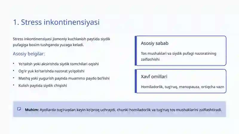 Siydik ushlanmasligi (Inkontinensiya) 4