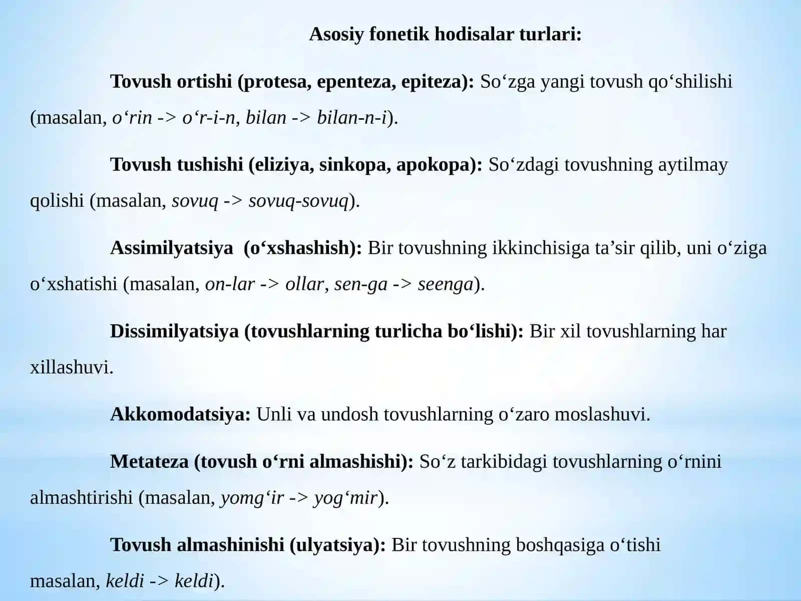 O'zbek tilshunosligida fonetik hodisalar. 4