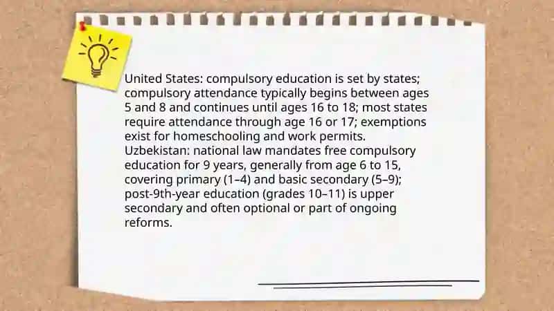 Compare Educational systems of the USA and Uzbekistan 4