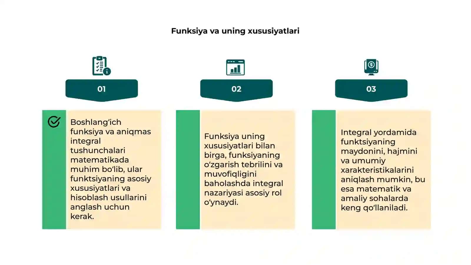 Boshlang‘ich funksiya va aniqmas integral tushunchalari 4