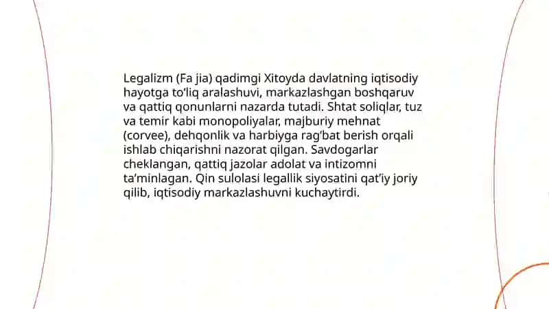 Qadimgi Xitoydagi iqtisodiy g'oyalar 4