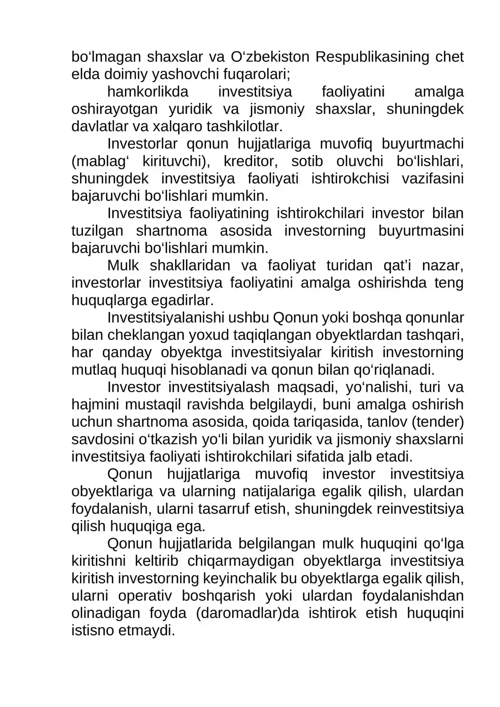 Investitsiya faoliyati qonuni 4