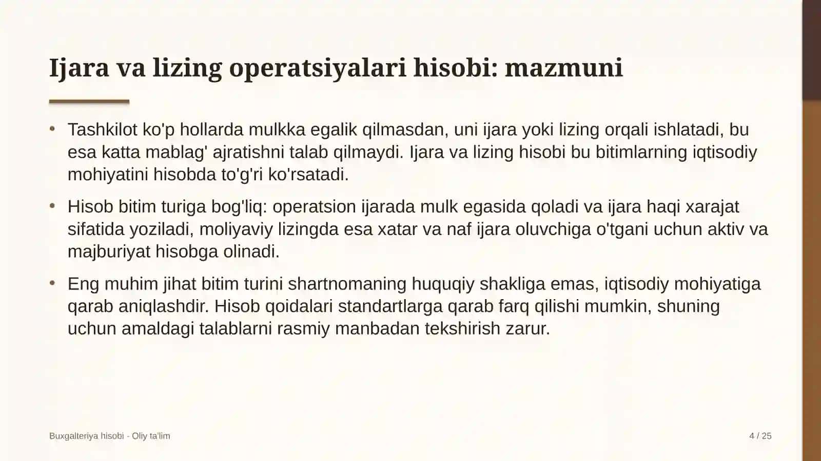 Korporativ axborot tizimlarida ijara va lizing operatsiyalari hisobi 4