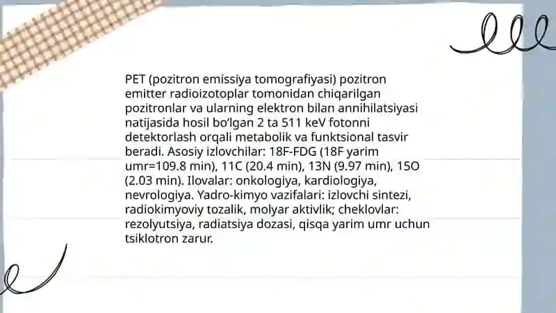 Yadro kimyosining tibbiyotdagi o‘rni 4