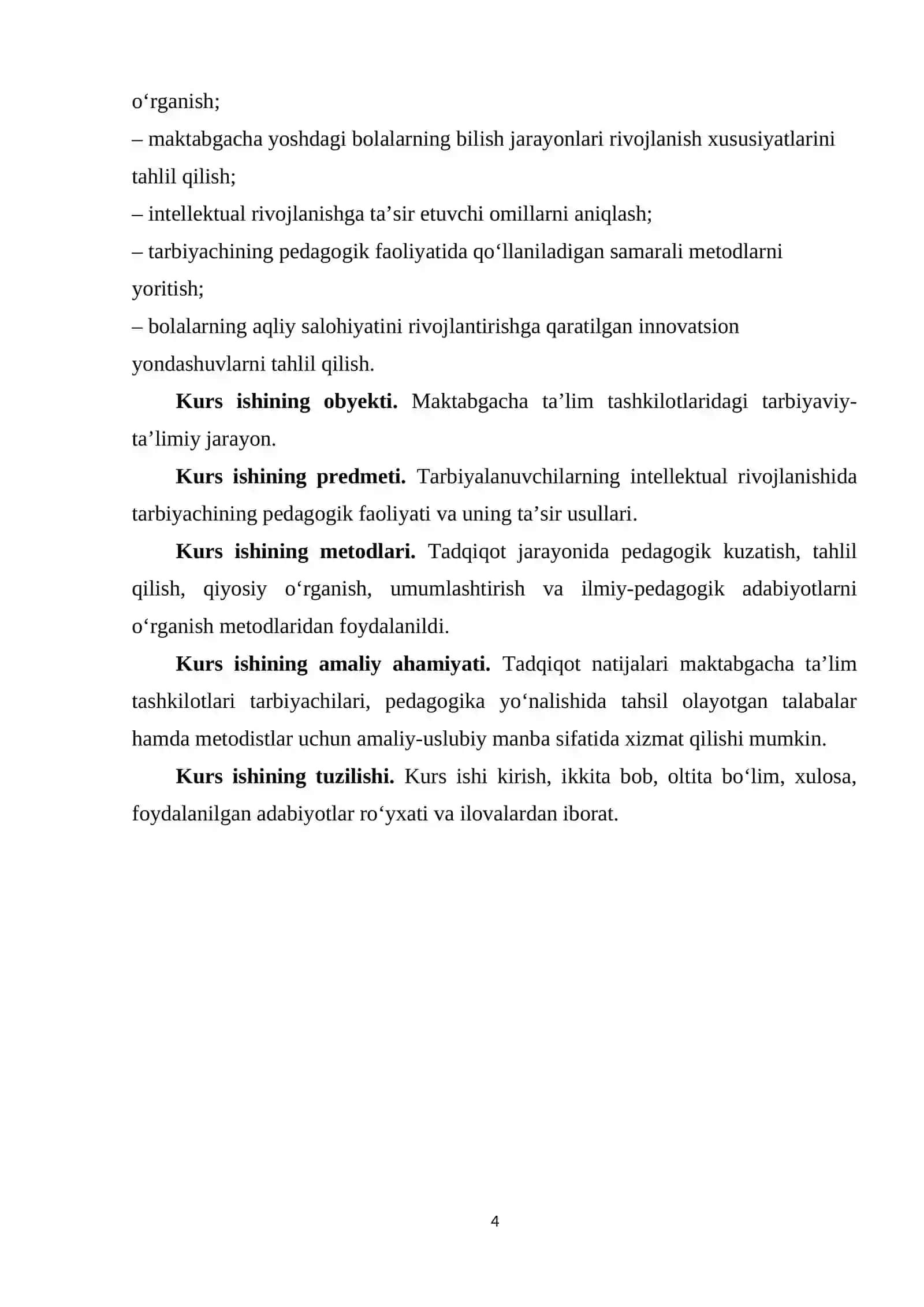 Tarbiyalanuvchilarning intellektual rivojlanishida tarbiyachining o'rni 4