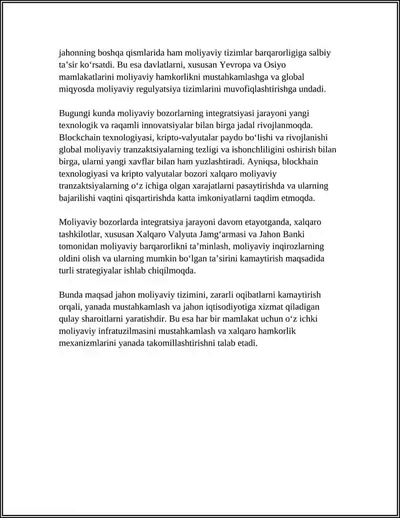JAHON MOLIYAVIY MUHITINING GLOBALLASHUVI 4
