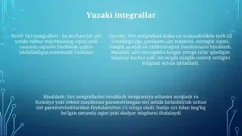 Sirt Integral Va Maydon Nazariyasi 4