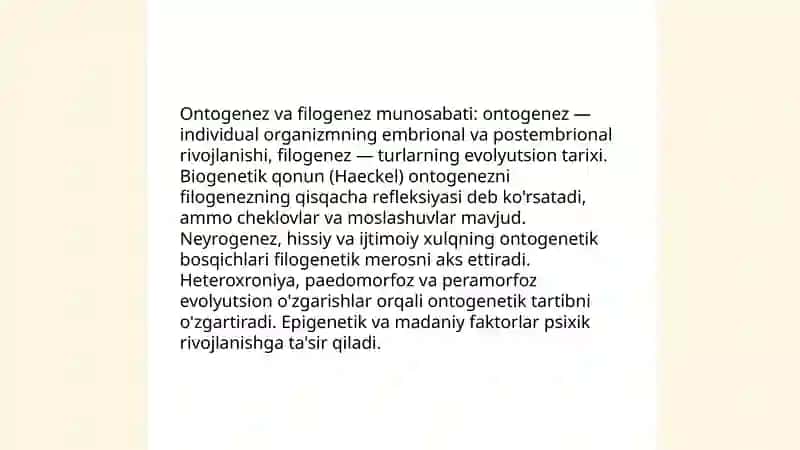 Biogenetik qonun va psixik rivojlanish 4