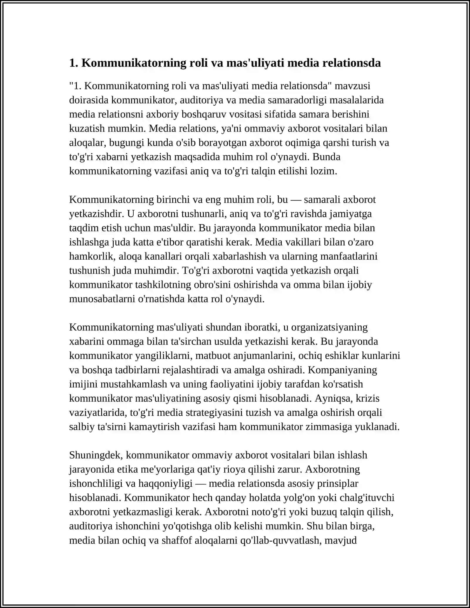 MEDIA RELATIONS AXBORIY BOSHQARUV VOSITASI 4