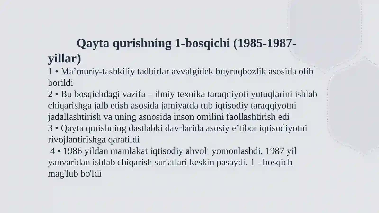 Mustaqillikka erishish arafasida O’zbekistondagi ijtimoiy-siyosiy jarayonlar 4
