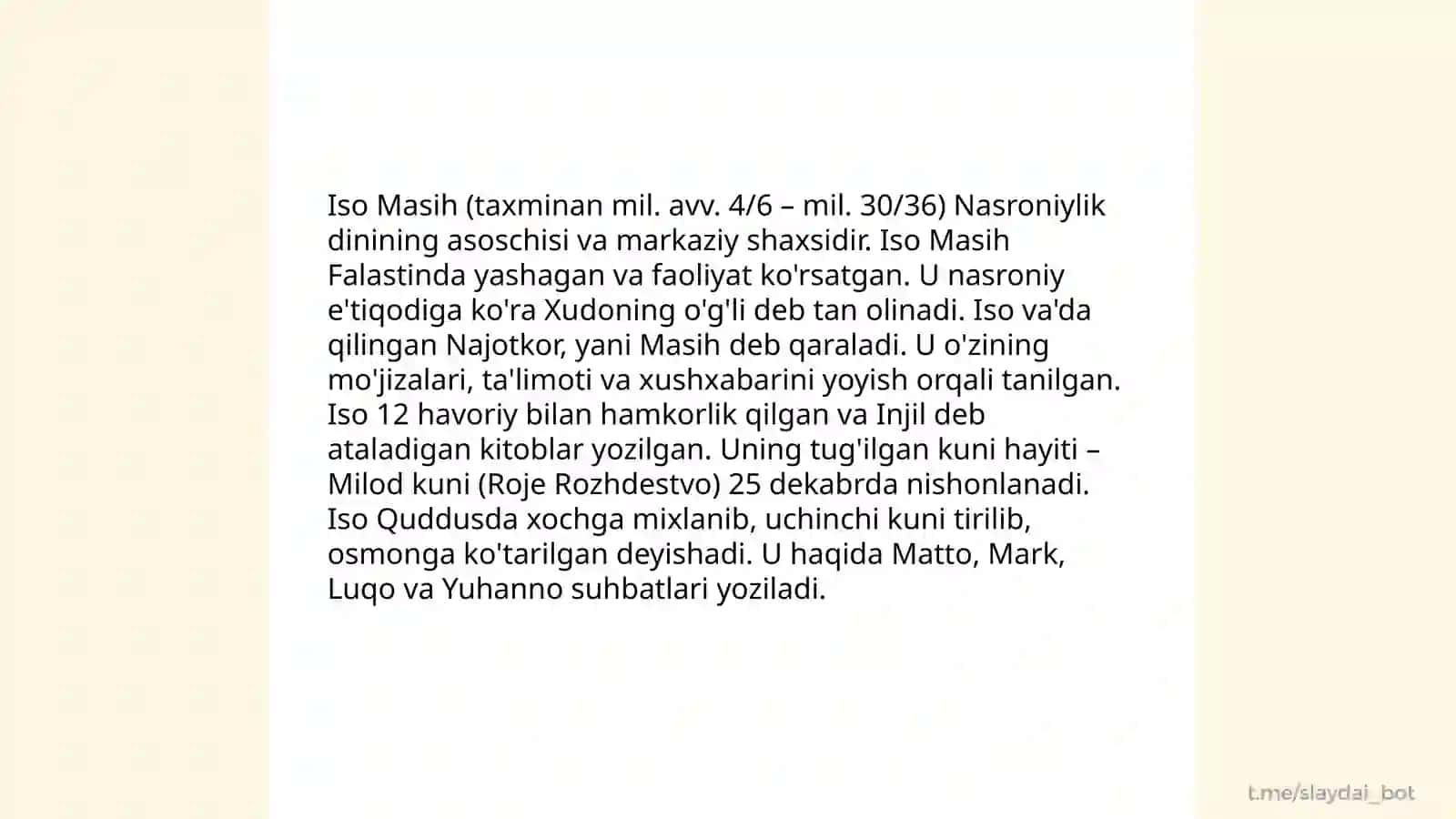 Xristianlik paydo boʻlishi 4
